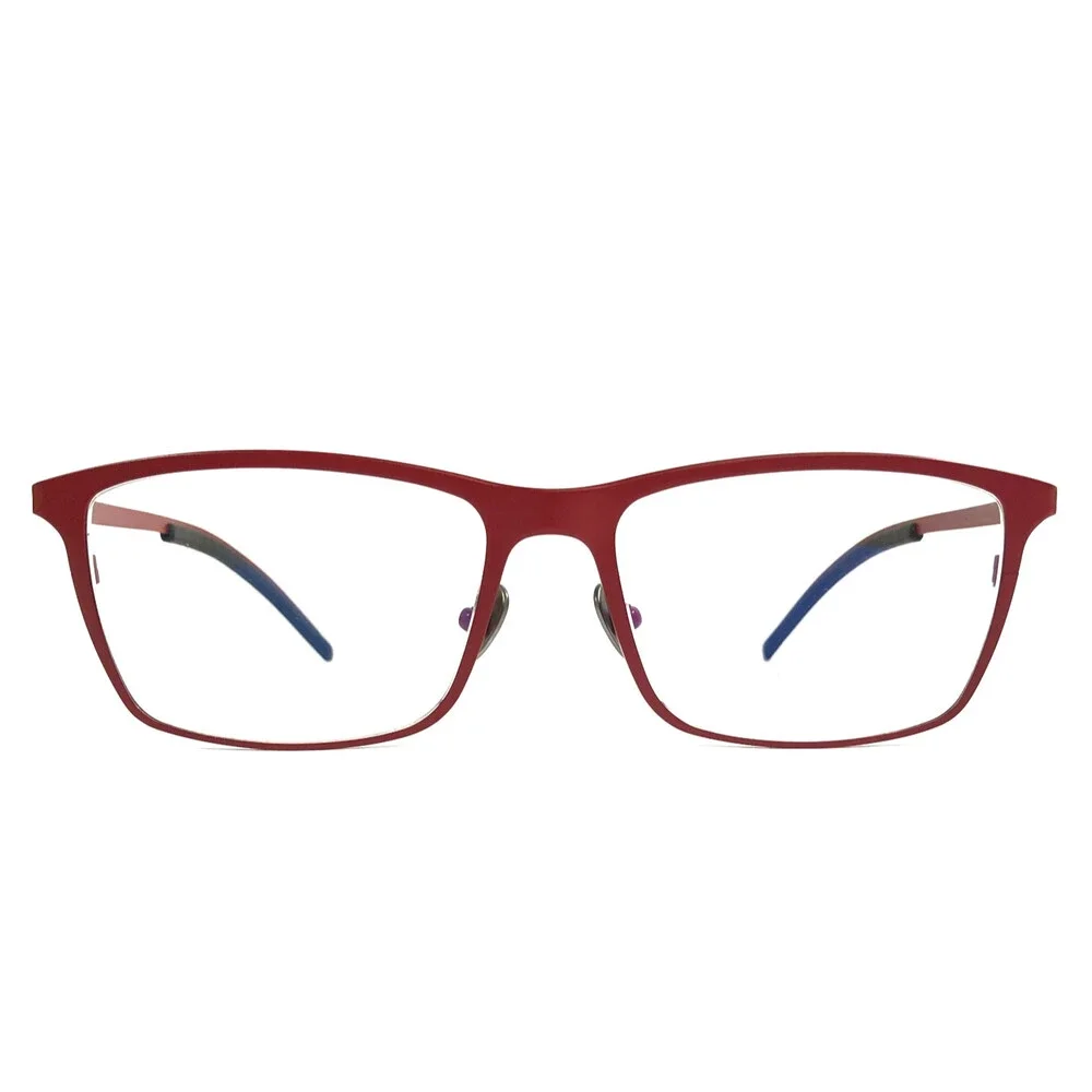 Tom Davies Eyeglasses Frames TD770 Col. 2322 Matte Red Rectangle 55-16-140